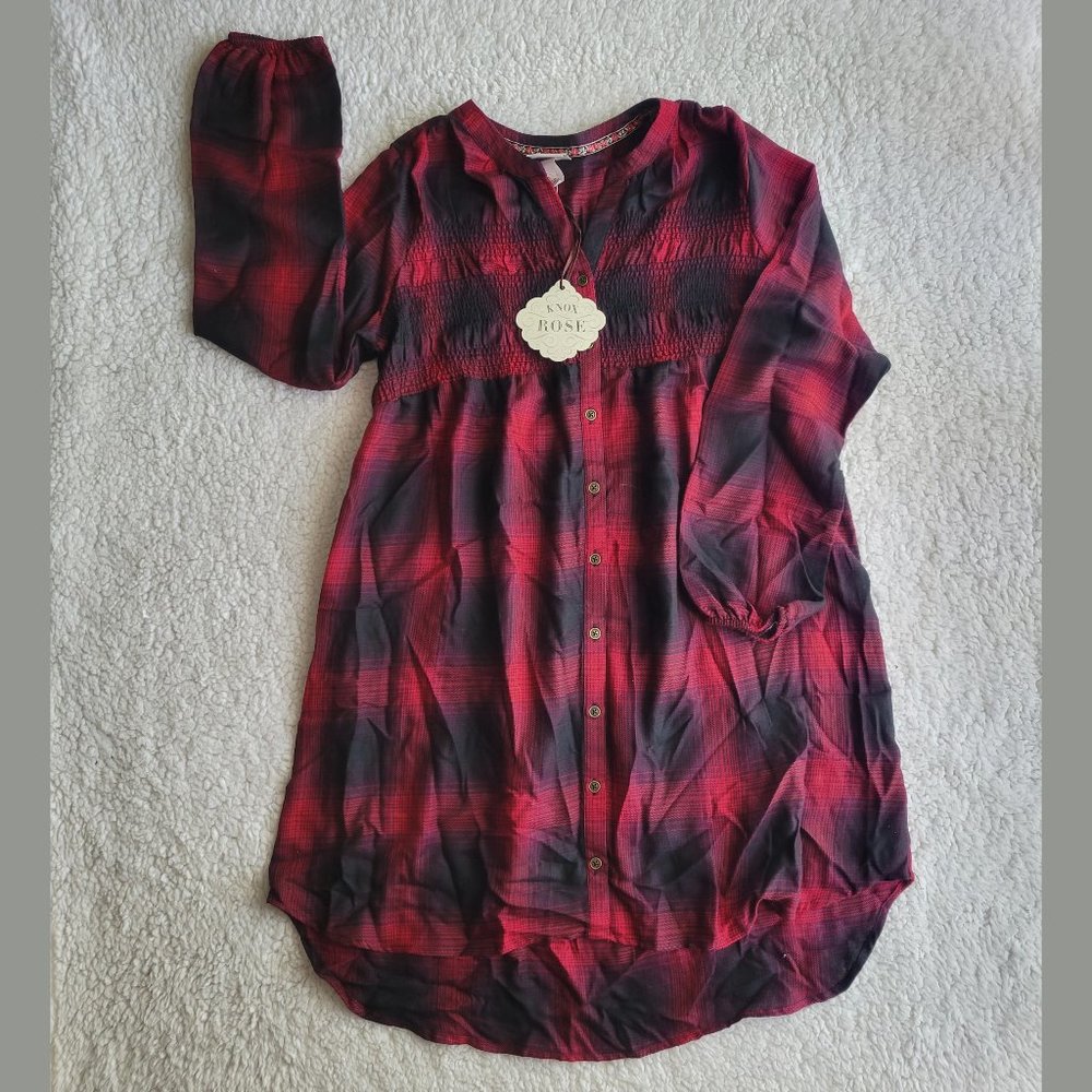 Buffalo Plaid Shirt Dress